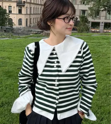 새상품 bibiy PATTY PILGRIM 팝업 한정판 그린 보더