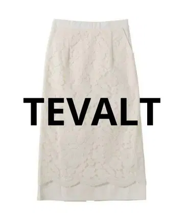 TEVALT 스캘럽 레이스 타이트 스커트