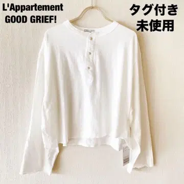 [택 포함 미사용] 2024 굿 리프 HENLEY SHORT TOP
