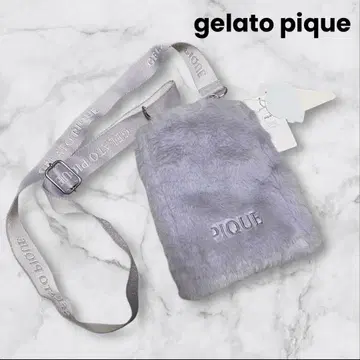 미사용 새상품 gelato pique 로고 자수 에코 퍼 숄더백
