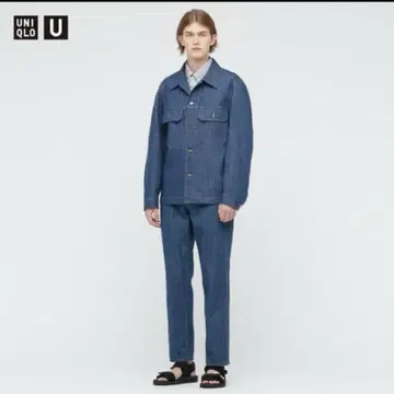 UNIQLO U 21SS 데님 셋업 자켓 L 팬츠 33