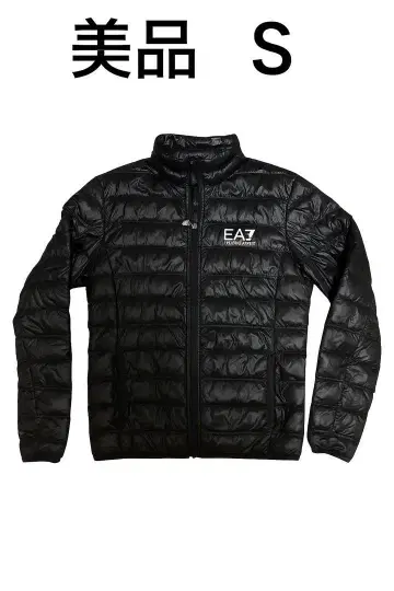 EA7 블랙 다운 자켓 S