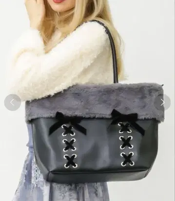 axes femme 레이스업 A 퍼 BAG 걸리시 대용량