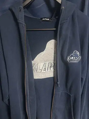 XLARGE 네이비 집업 후드티