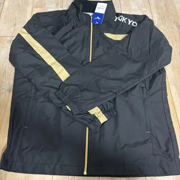 Mizuno TOKYO 풀 집업 자켓 M 블랙/골드