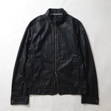 COMME CA ISM Black Coated Zip-up Jacket