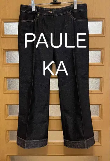 PAULE KA 크롭 팬츠 데님풍