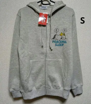 스누피 찰리 브라운 우드스탁 후드티 S 그레이