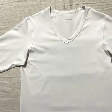 제로 버튼 V넥 셔츠 화이트 M 골프 화이트 긴팔 이너