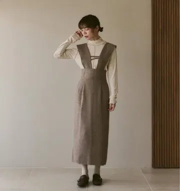 moitytto 라인 디자인 오버롤 스커트