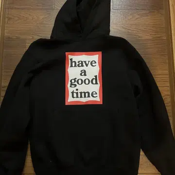 have a good time 후드 부착 후드티 블랙