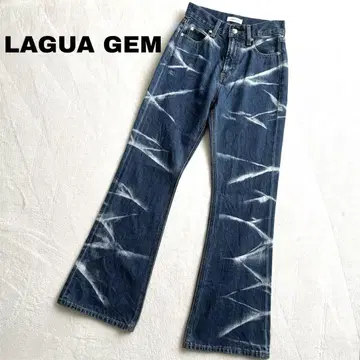 LAGUA GEM BLURRED 플레어 데님 23 y2k archive