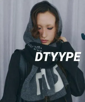 DTYYPE DTYYPE 로고 머플러 그레이