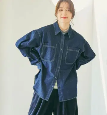 studio CLIP 데님 셔츠