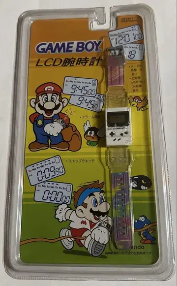 게임보이 LCD 손목시계 마리오 화이트 미개봉품