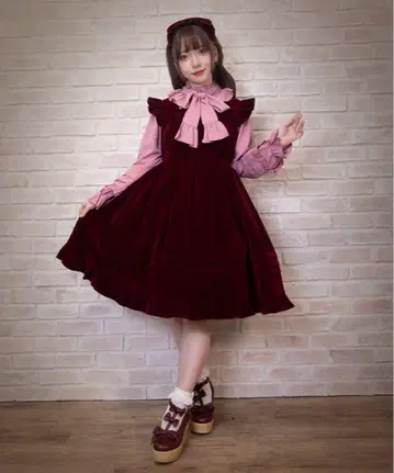 axes femme kawaii 엑시즈팜 벨로아 오버롤 스커트