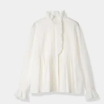 L'aube Blanc Geometric Lace Blouse