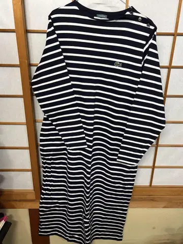 라코스테 LACOSTE 스트라이프 롱 원피스 새상품
