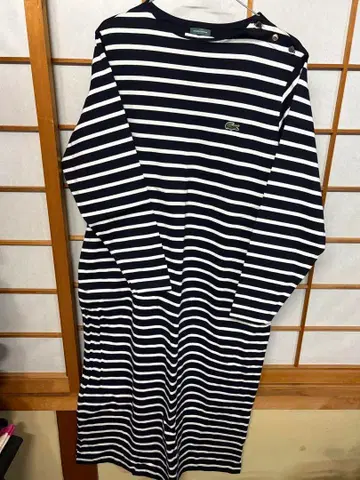 라코스테 LACOSTE 스트라이프 롱 원피스 새상품