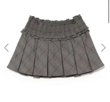 BUBBLES 개더 플리츠 치마바지 체크