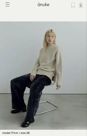 아누크 anuke 벨벳 와이드 팬츠