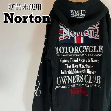 미사용 새상품 Norton 후드티 자수 와펜 집업 블랙