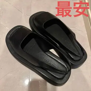 [ 새상품급 ] marw united arrows 블랙 가죽 샌들