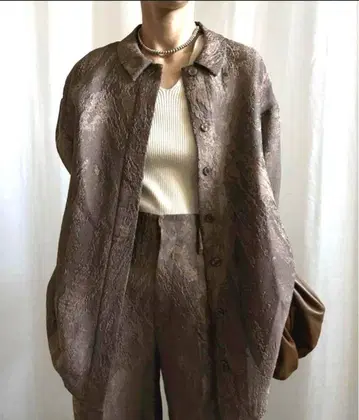 EMBOSS PATTERN SHEER SHIRT ameri vintage