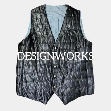 DESIGNWORKS 리버서블 퀼팅 인디고 베스트
