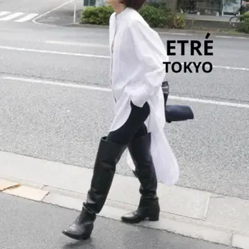 ETRE 에트레 백 테일 셔츠