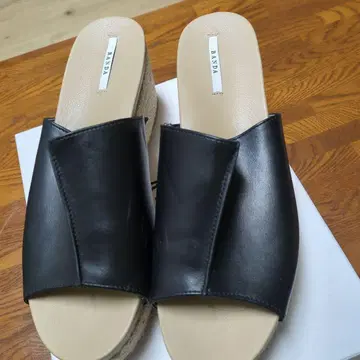 RANDA 블랙 웨지 샌들 LL 사이즈