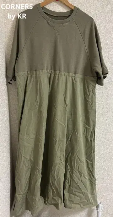 CORNERS by KR 반팔 맨투맨 도킹 원피스