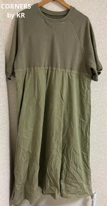 CORNERS by KR 반팔 맨투맨 도킹 원피스