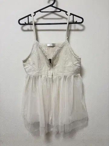 시마무라 pen 콜라보 데님 튤 뷔스티에