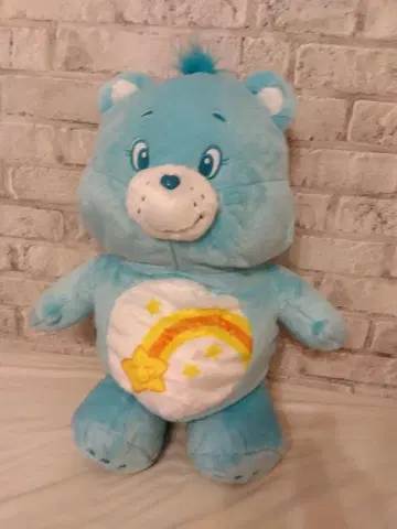 케어베어 스카이블루 무지개와 별의 울트라 BIG 봉제 인형