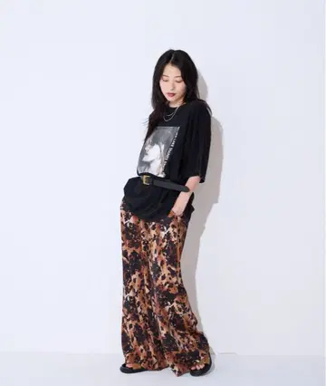 모듬 레오파드 이지 팬츠