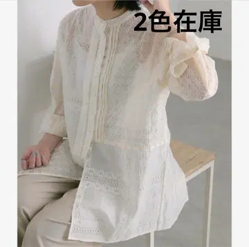 ear PAPILLONNER 레이스 절개 블라우스 SUM1 STYLE