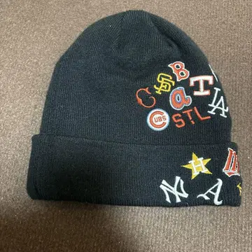 MLB 팀 로고 자수 비니 모자
