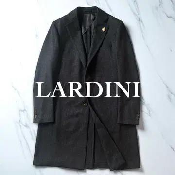 미사용급 LARDINI 체스터 코트 멜란지 직조 52