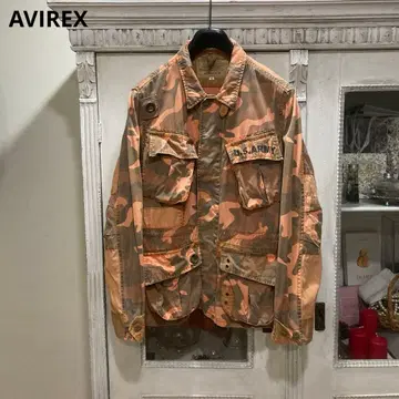 AVIREX 아비렉스 퍼티그 자켓 M 카모플라주 밀리터리