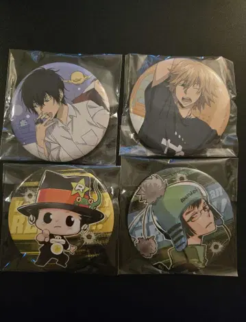 아마노 아키라 전시회 카미애니 복권 캔뱃지 4개 세트