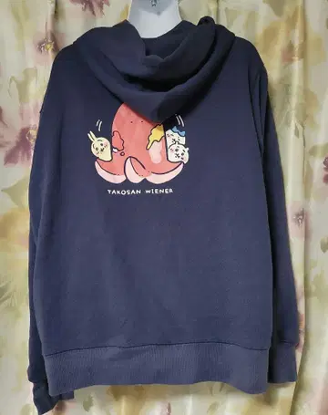 치이카와 (먼작귀) 네이비 타코산 비엔나 집업 후드티 L