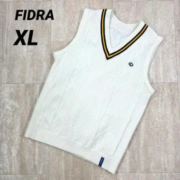 [피들라] 리버서블 베스트 XL 사이즈 화이트 남성용 골프웨어