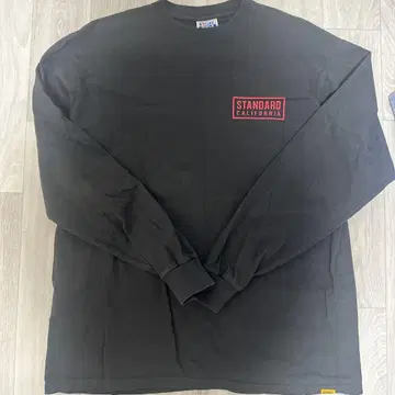 STANDARD CALIFORNIA 블랙 롱 슬리브 T셔츠 XL