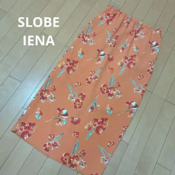 SLOBE IENA 플라워 프린트 이지 스커트