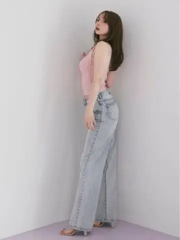 정품 Andmary Heart plump denim S 사이즈