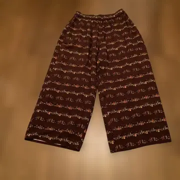 센소유니코 루쿠르카 보틀 패턴 브라운 와이드 팬츠
