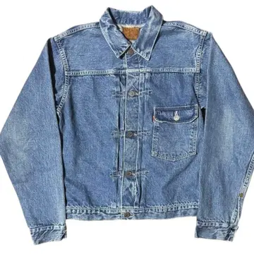 분위기 발군 WAREHOUSE 1st 데님 자켓 가죽 패치 인디고