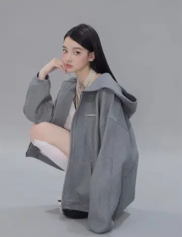 andwang Kirakira 집업 그레이