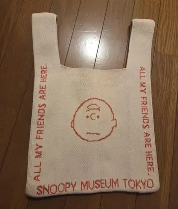 [ 가격 인하 ] 스누피 뮤지엄 한정판 니트 백 찰리 브라운